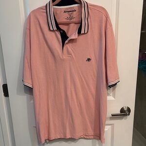 Aeropostale Pink Polo Shirt with Striped Accents